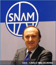 Il Ceo Malacarne e il nuovo logo Snam
