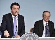 Matteo Renzi e Pier Carlo Padoan