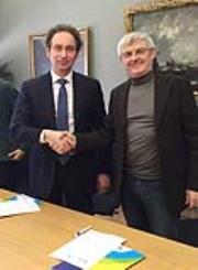 I presidenti MIchele Croce (Agsm) e Mario Bocchio (Garda Uno)