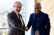 L'a.d. di Acea Stefano Donnarumma e il Ceo di Google Cloud Thomas Kurian