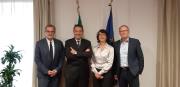 Besseghini e Poletti (Arera) tra Carenco (Cre, sx) e Hohmann (Bundesnetzagentur)