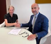 Lempp e Santi alla firma del Mou