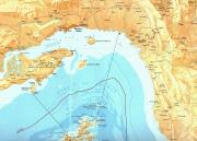 Mappa dello stretto di Hormuz 