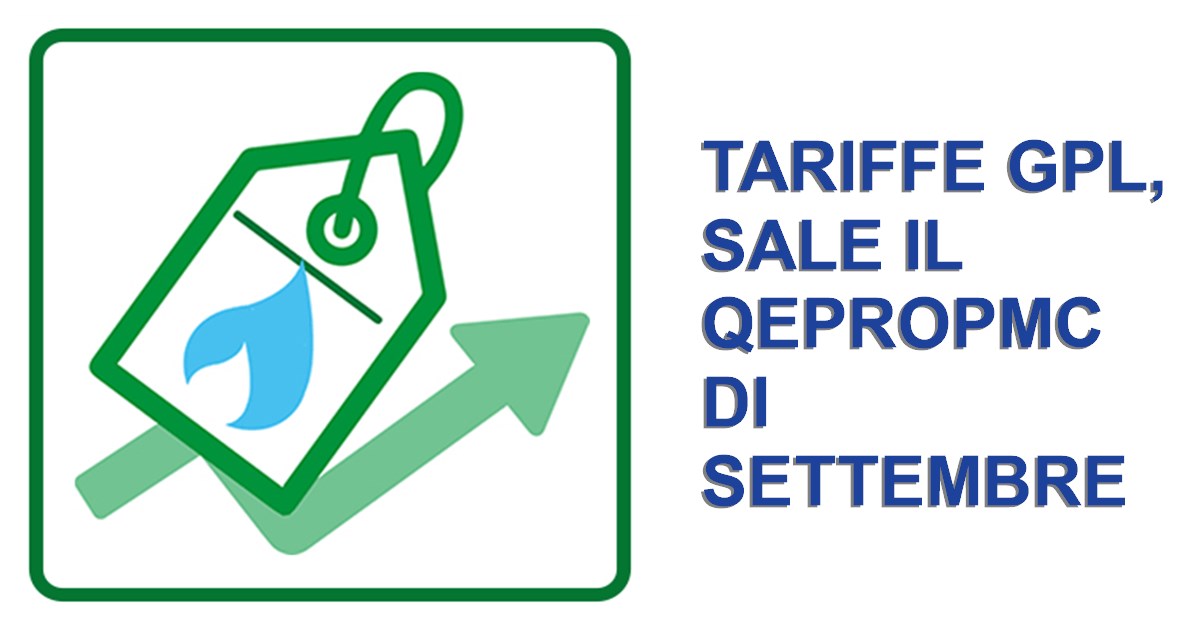 Tariffe Gpl, sale il Qepropmc di settembre