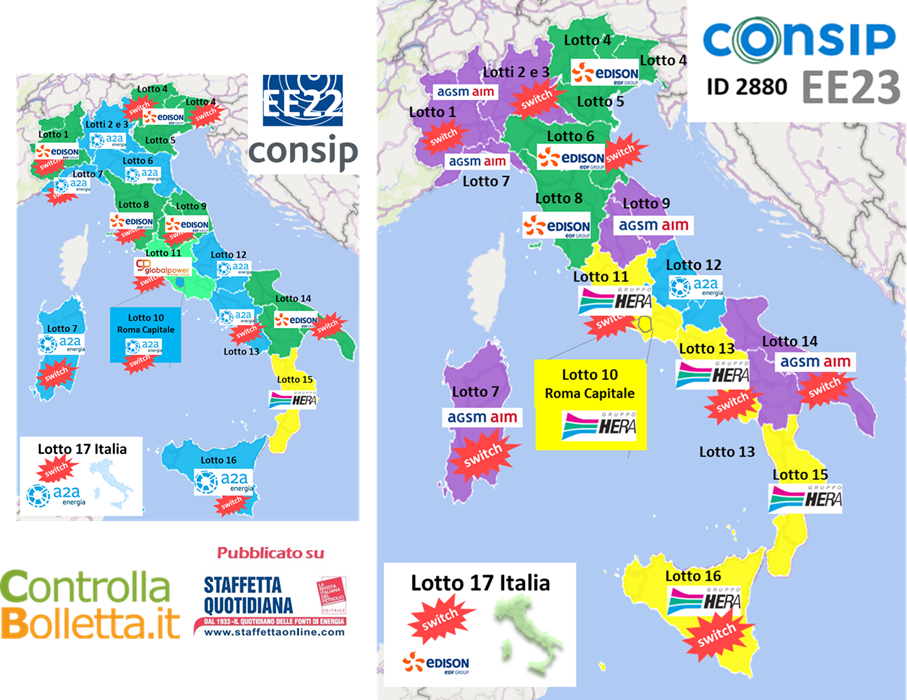Consip energia elettrica: Agsm Aim, Hera e Edison festeggiano