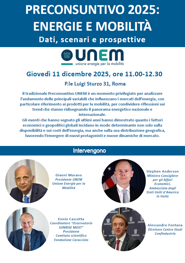 Unem, il programma del preconsuntivo