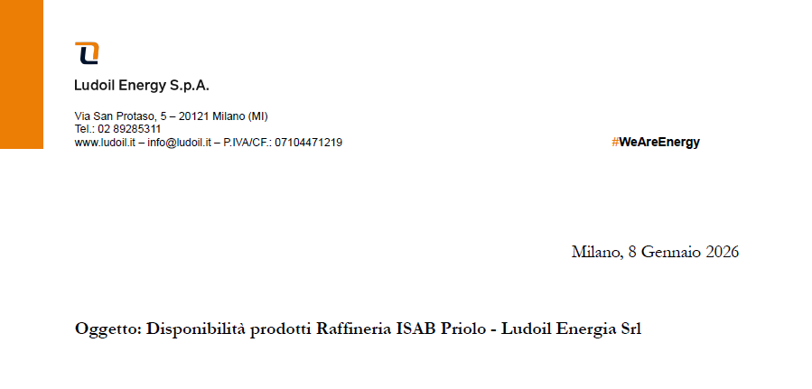 Ludoil conferma l'interesse per la raffineria di Priolo